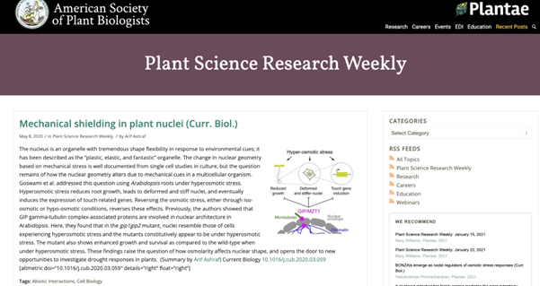 Plant Science Research Weekly snapshot