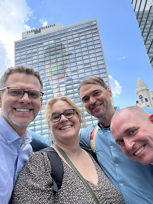 STARMORPH team members, from left, Alexander Jones, Stéphanie Robert,  Jürgen Kleine-Vehn and Ondřej Novák.