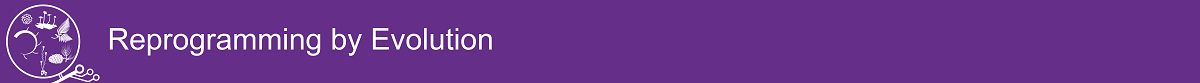 Reprogramming by Evolution Reprogramming by Evolution theme banner with simplified land plant evolution graphic