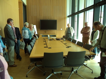 Members of the public who toured the Sainsbury Laboratory as part of Open Cambridge are pictured in the Garden Room