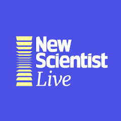 New Scientist Live logo on blue background