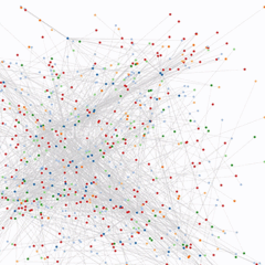 A graphical representation of the complete early morning gene-regulatory network.