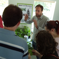 SLCU postdocs chatting to members of the public at the 2015 Festival of Plants