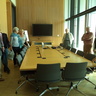 Members of the public who toured the Sainsbury Laboratory as part of Open Cambridge are pictured in the Garden Room