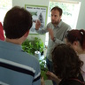 SLCU postdocs chatting to members of the public at the 2015 Festival of Plants