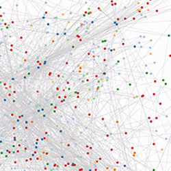 A graphical representation of the complete early morning gene-regulatory network.