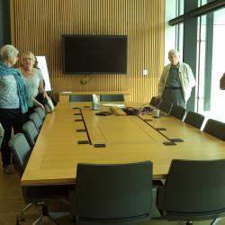 Members of the public who toured the Sainsbury Laboratory as part of Open Cambridge are pictured in the Garden Room