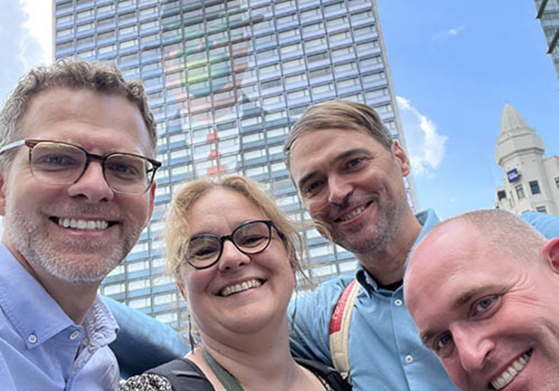 STARMORPH team members, from left, Alexander Jones, Stéphanie Robert,  Jürgen Kleine-Vehn and Ondřej Novák.