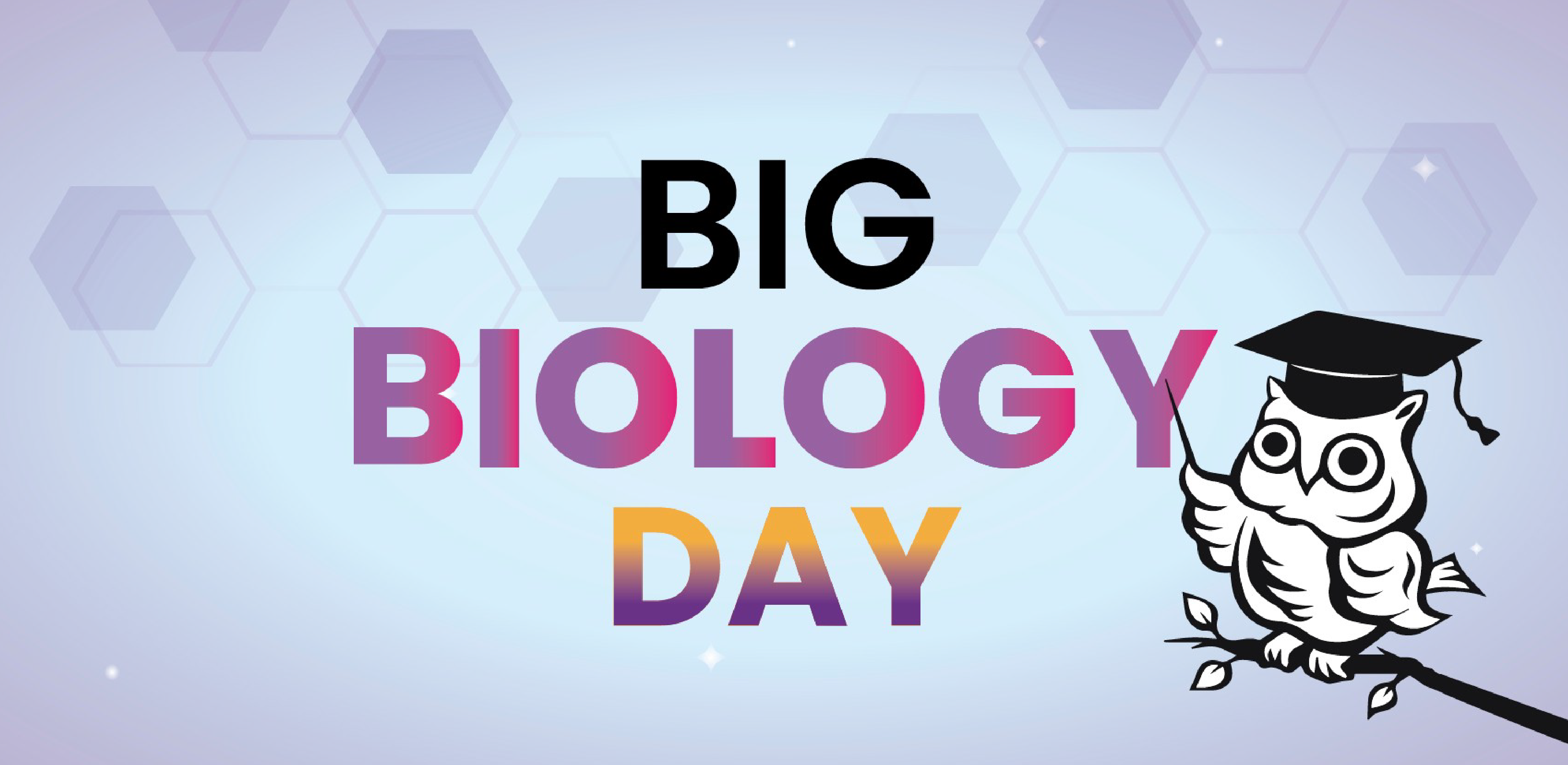 Big Biology Day logo with owl icon