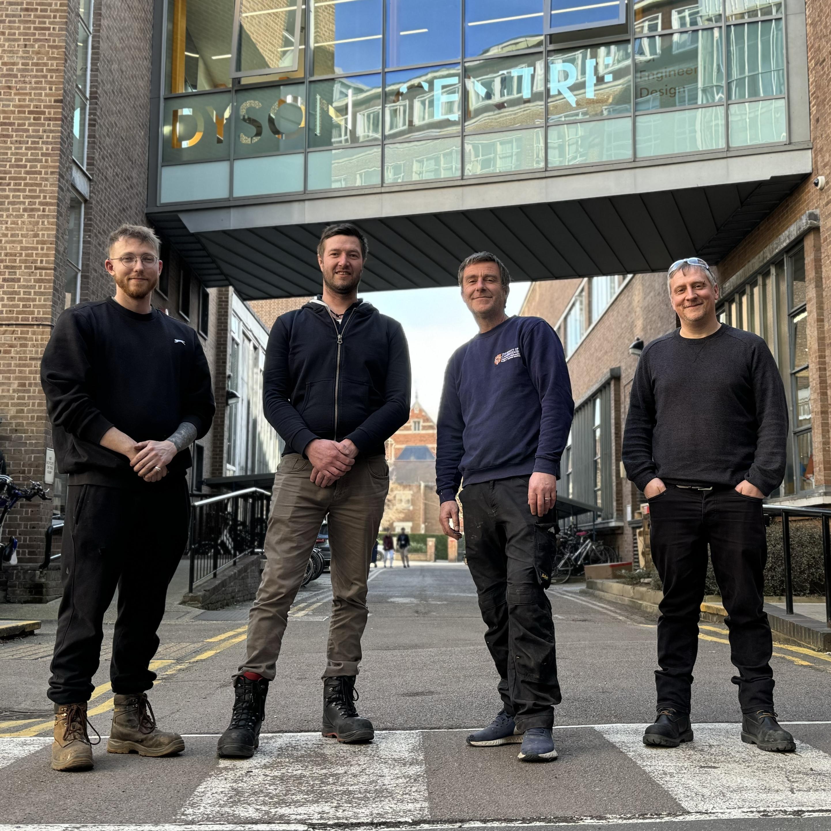 Cambridge Engineering Design and Technical Services Team who are working on the Fibonacci spiral wall