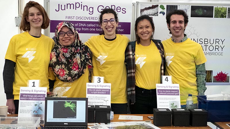 SLCU researchers ran their own interactive stall focusing on plant sensing and signalling at the Cambridge Science Festival.